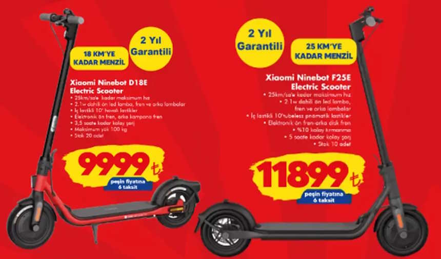 Uşak'ta Şok'a Elektrikli Scooter Geliyor: Şok Aktüel 2 Eylül 2023 Kataloğu