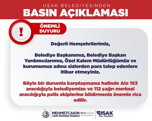 Belediye Telefon Dolandırma