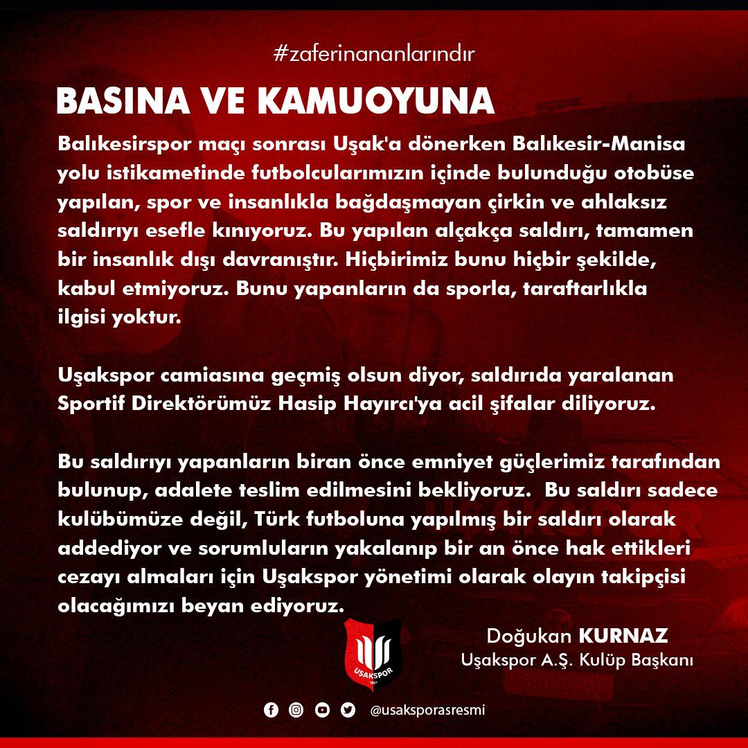 Uşakspor Açıklama-1