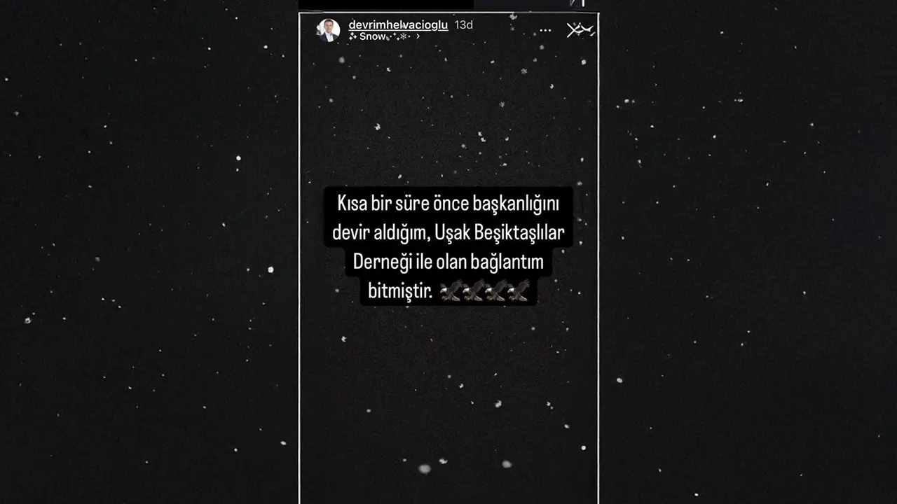 Devrim Helvacıoğlu Istifa Uşak Beşiktaşlılar Derneği