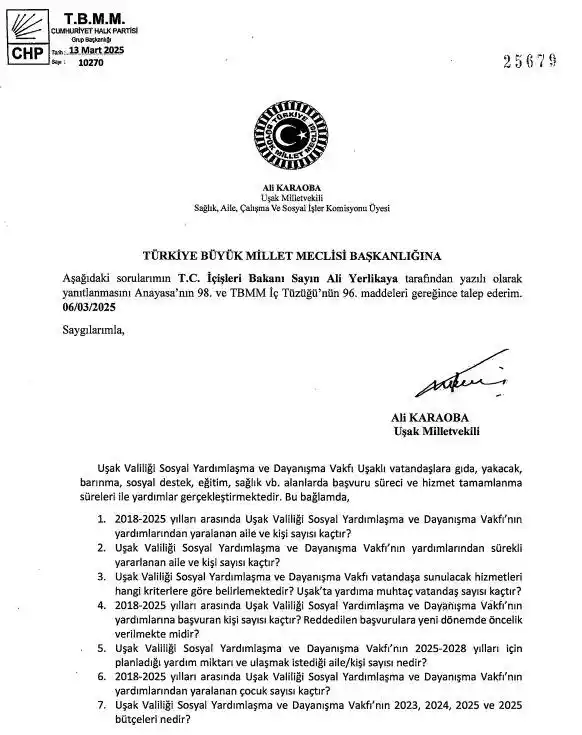 Soru Önerge Ali Karaoba