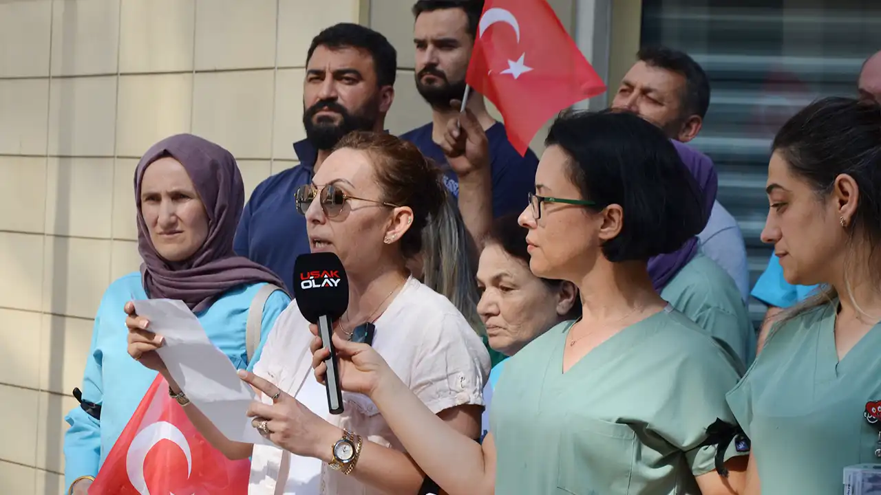Sağlık Çalışanları Uşak Eylem2